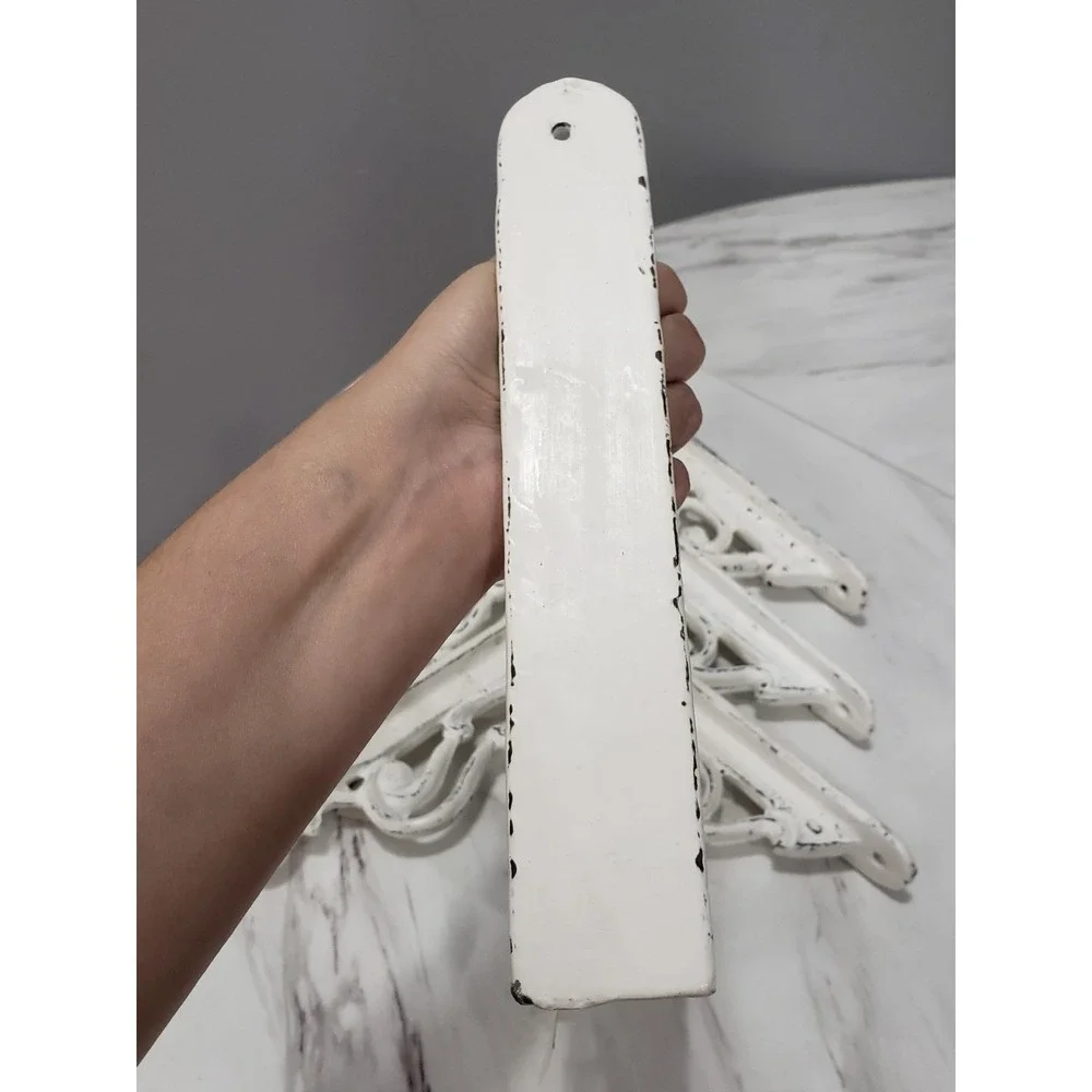 Pottery Barn Open Scroll Wall Bracket White LOT cottagecore victorian SET SHELF